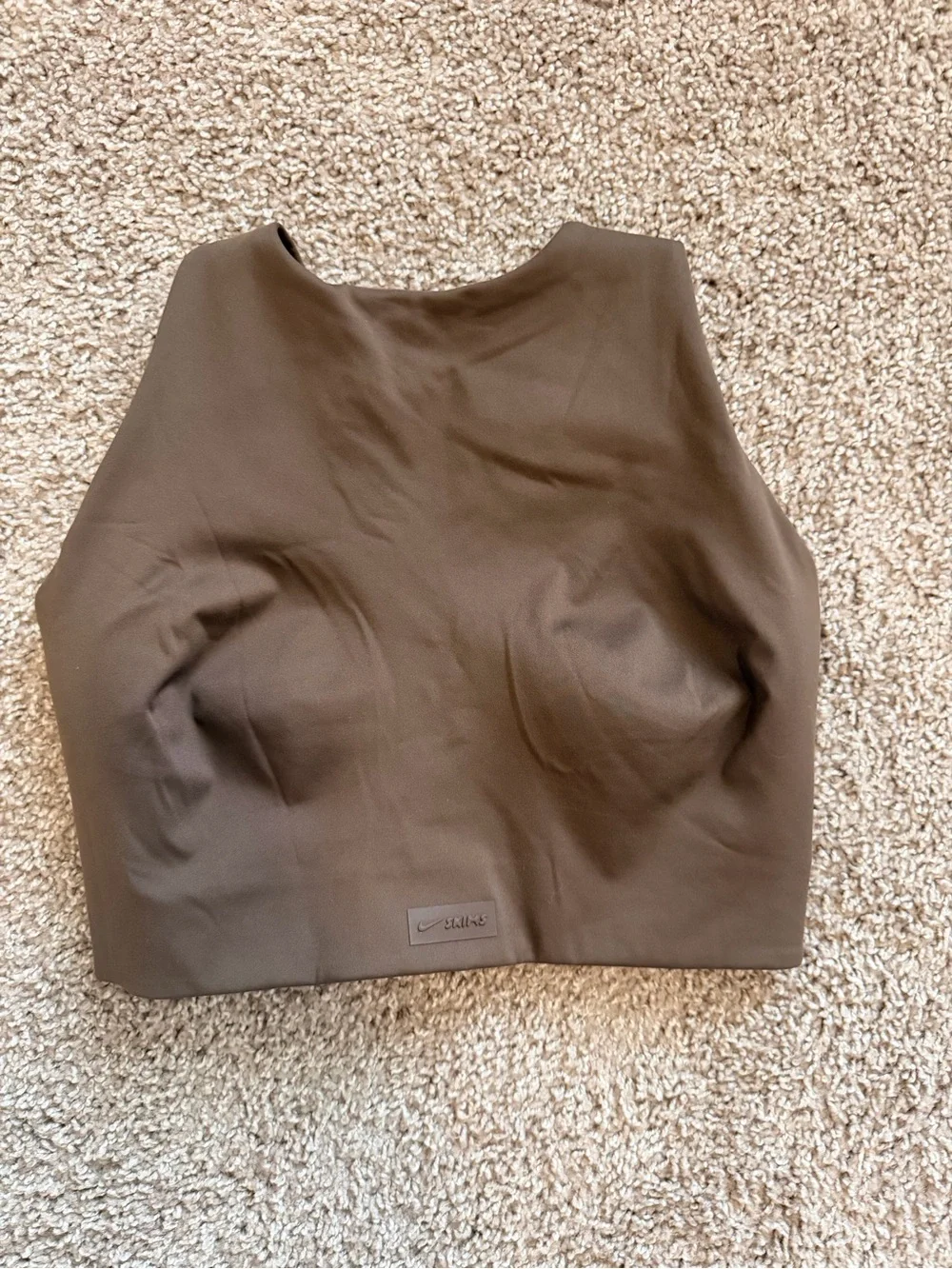 Nike x Skims Matte Women's High-Neck padded bra size 36dd dark sepia NWT - Picture 5 of 10